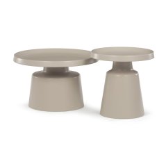 Set 2 konferenčních stolků NOEL IV — kov, béžová