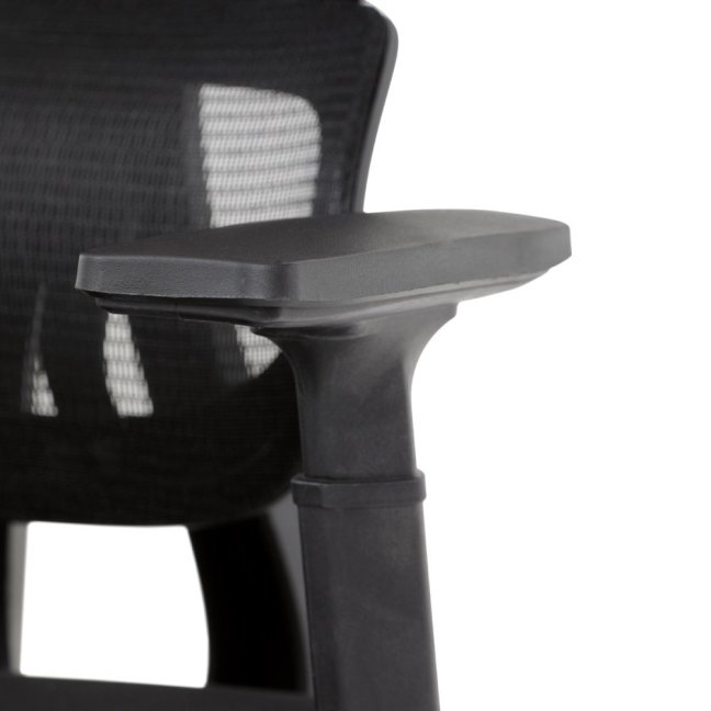 Kancelářská ergonomická židle GRANT — síť, látka, černá