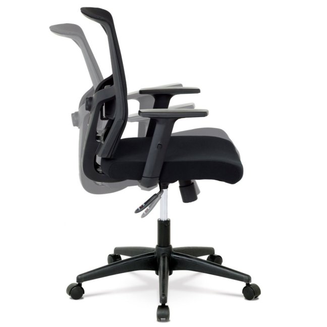 Kancelářská otočná židle PELTA — síť / látka, černá