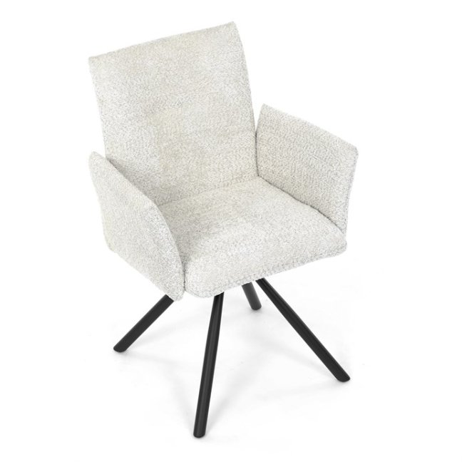 Jídelní otočné křeslo MANKA — kov, látka, více barev - Barevné varianty jídelního křesla MANKA: Šedá