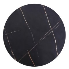 Konferenční stolek ANTICA — 80x80x36 cm, kov, MDF, černá