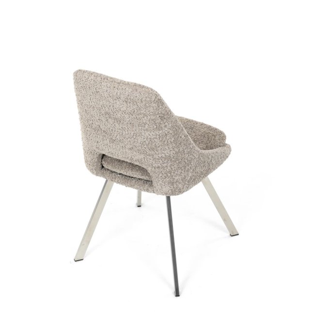 Jídelní židle TALISE — kov, látka, stříbrná / více barev