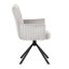 Jídelní otočné křeslo KIKI — kov, manšestr, krémová