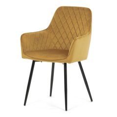 Jídelní křeslo CINDY — samet, černá / více barev