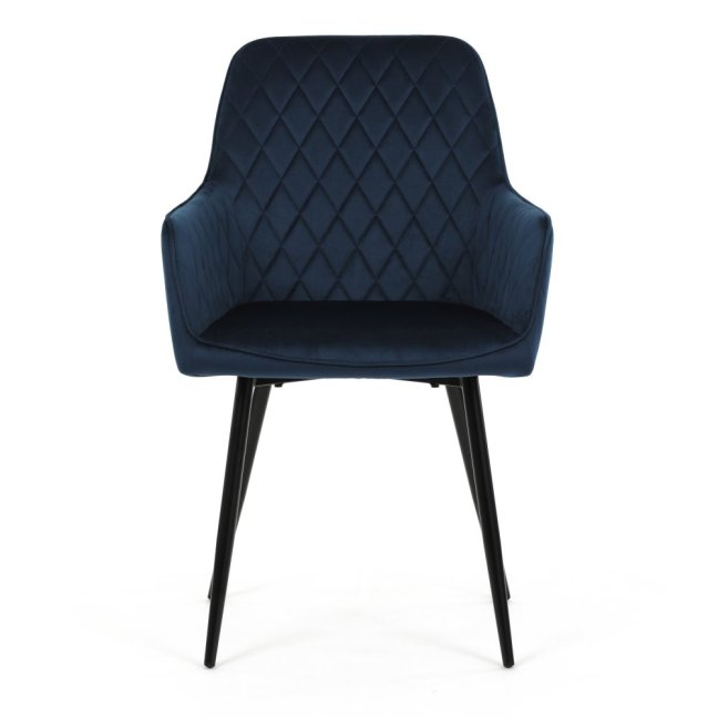 Jídelní křeslo CINDY — samet, černá / více barev - Barevné varianty židle CINDY: Modrá