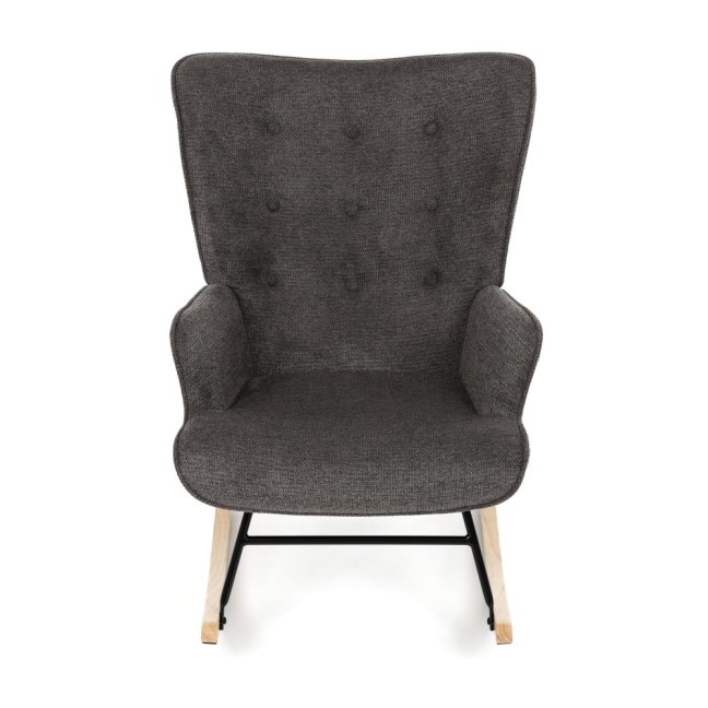 Houpací křeslo FABIAN — látka, šedá