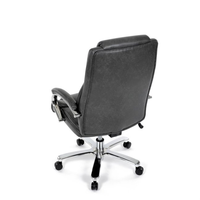 Kancelářské křeslo RYZAR — ekokůže, šedá