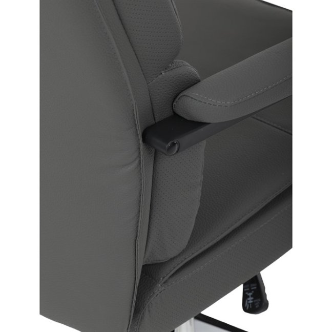 Kancelářské křeslo DARGO — ekokůže, tmavě šedá