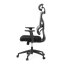 Kancelářská ergonomická židle GRANT — síť, látka, černá / šedá