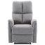 Relaxační polohovací TV křeslo ASTER — látka, světle šedá