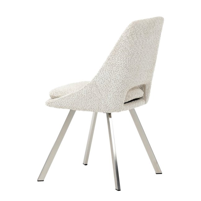 Jídelní židle TALISE — kov, látka, stříbrná / více barev