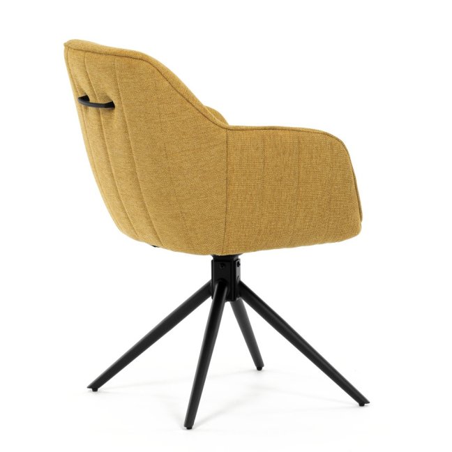 Jídelní otočná židle SCARA — kov, látka, více barev