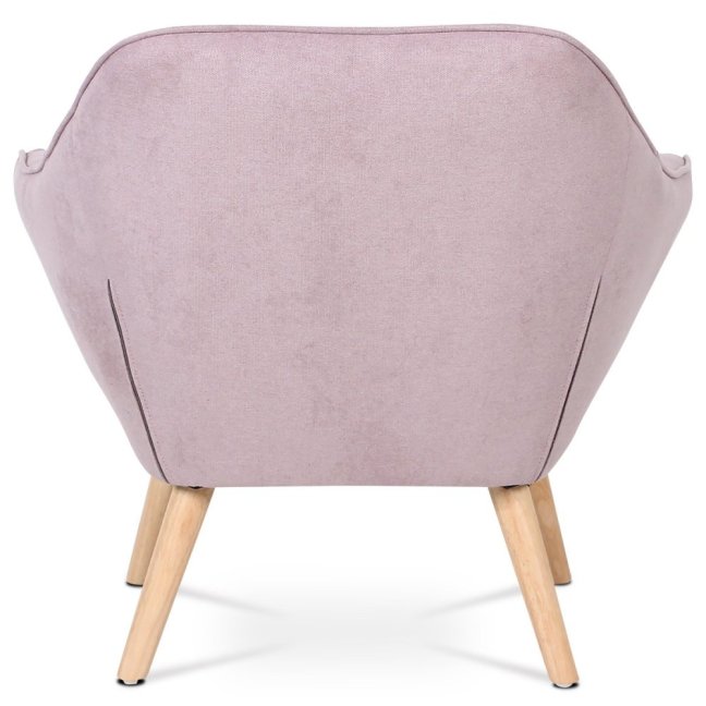 Relaxační křeslo ASPO — masiv, látka, růžová
