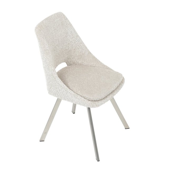 Jídelní židle TALISE — kov, látka, stříbrná / více barev