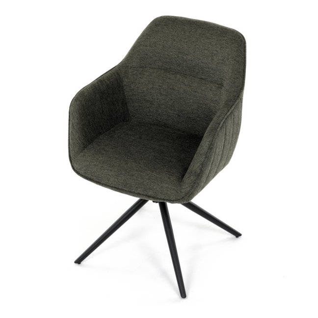 Jídelní otočná židle SCARA — kov, látka, více barev