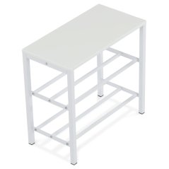 Botník EULA — kov, MDF, bílá