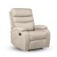 Relaxační polohovací TV křeslo VELORA — látka, béžová, nosnost 130 kg