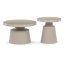 Set 2 konferenčních stolků NOEL IV — kov, béžová