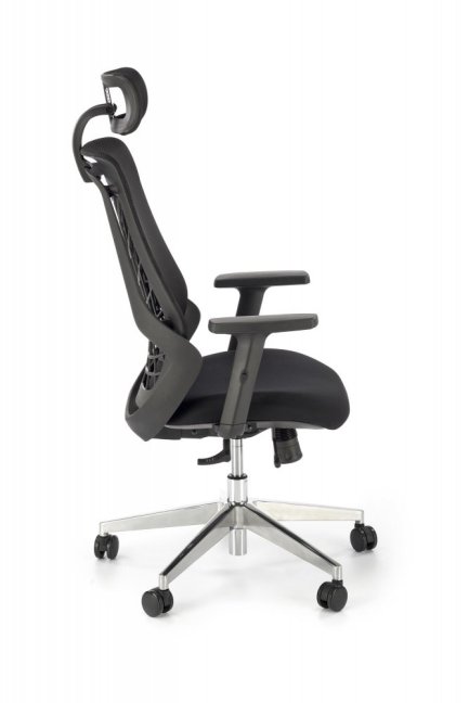 Kancelářská ergonomická židle GERONIMO — síť / látka, černá