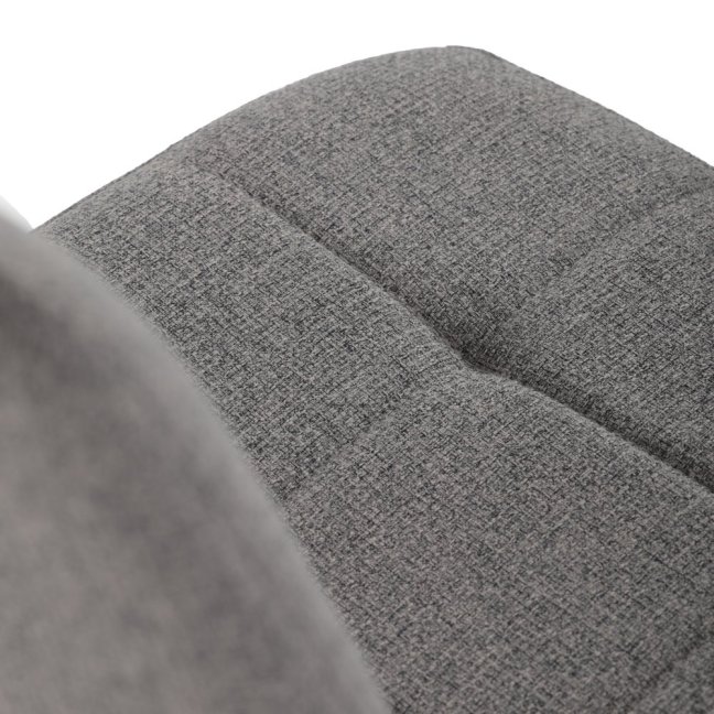 Jídelní židle KLAUDIUS — kov, látka, černá / šedá, nosnost 150 kg