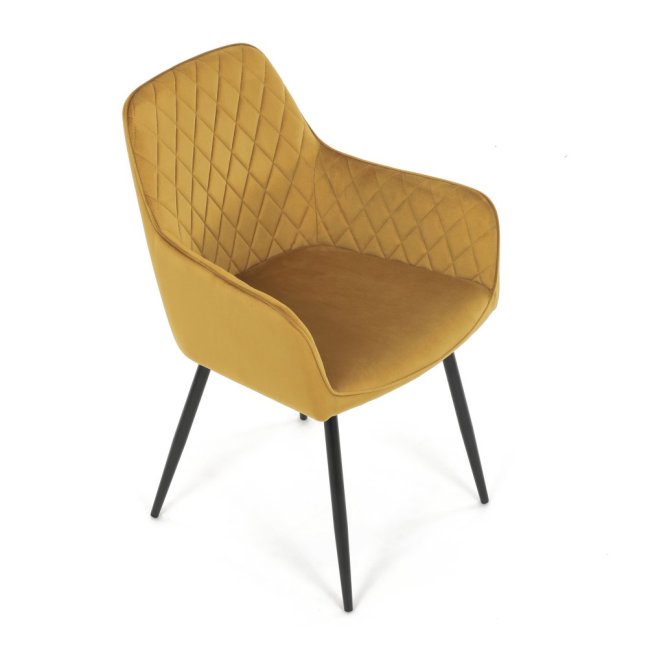 Jídelní křeslo CINDY — samet, černá / více barev - Barevné varianty židle CINDY: Modrá