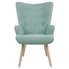 Relaxační křeslo ušák BETTY  — masiv, látka, modrá