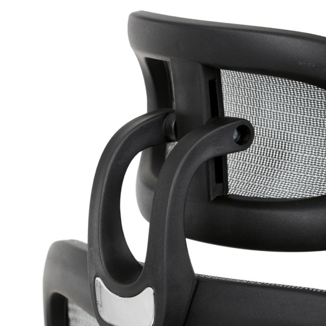 Kancelářská ergonomická židle GRANT — síť, látka, černá / šedá