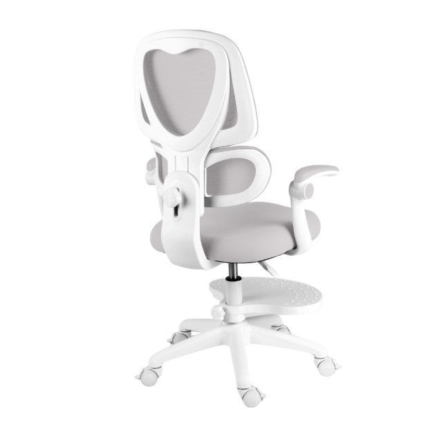 Dětská otočná židle Neoseat JUNI 023 — látka, pratelný potah, šedá