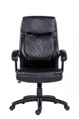 Kancelářské křeslo HAWAII — hovězí kůže, černá