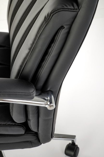 Kancelářské křeslo ROMANO — ekokůže, látka, černá
