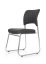 Konferenční židle RAPID — kov, ekokůže, černá