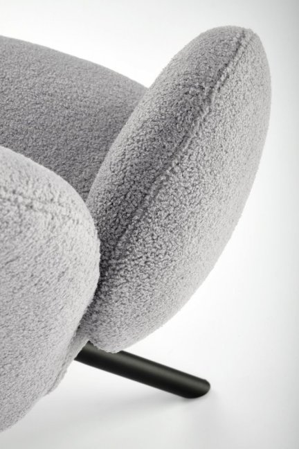 Jídelní otočné křeslo ILAGA — kov, látka, šedá