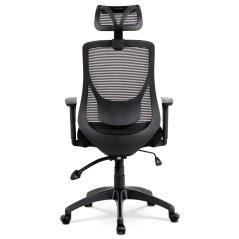 Kancelářská ergonomická židle ALBERT — síť / látka, černá