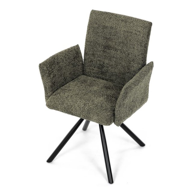 Jídelní otočné křeslo MANKA — kov, látka, více barev - Barevné varianty jídelního křesla MANKA: Šedá