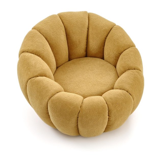 Designové křeslo GASPAR II — látka, žlutá