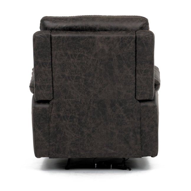 Relaxační křeslo BENNY s elektrickým polohováním — látka, tmavě hnědá