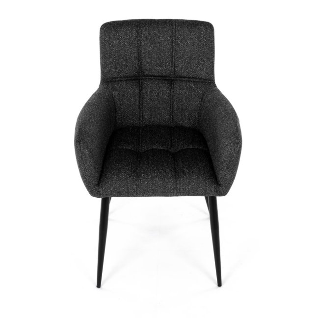 Jídelní křeslo LYON — kov, látka, více barev - Barevné varianty jídelního křesla LYON: Tmavě šedá