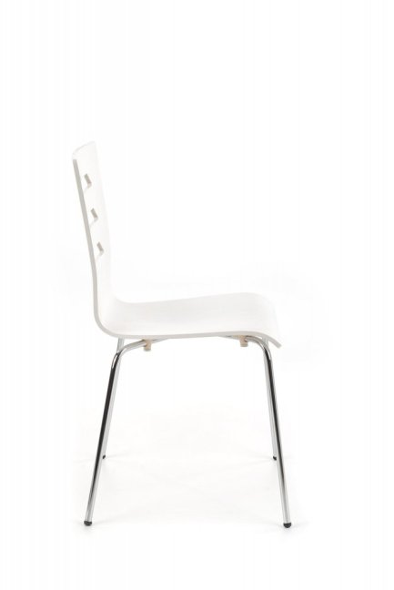Jídelní židle JOANNA — kov, překližka, bílá