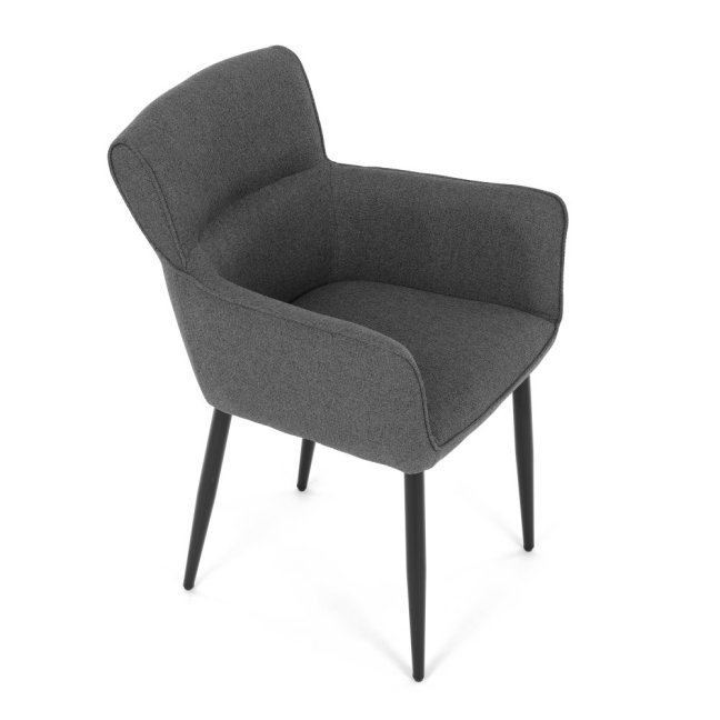 Jídelní křeslo JIMBO — kov, látka, šedá