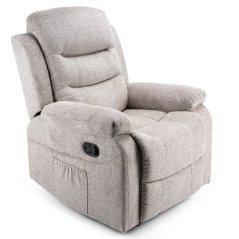 Relaxační polohovací TV křeslo GLEN II — látka, béžová