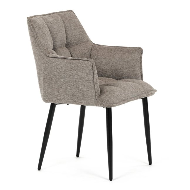 Jídelní křeslo KONIG — látka, béžová