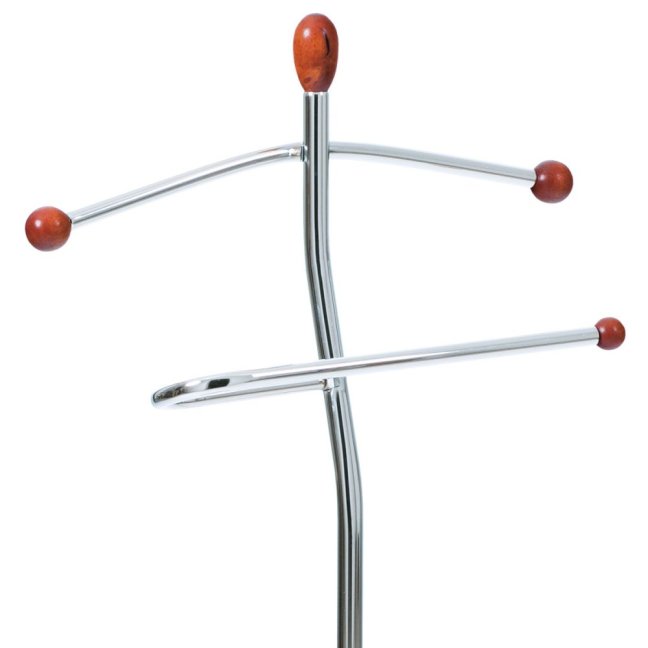 Němý sluha RYAN — kov, masiv, chrom / hnědá