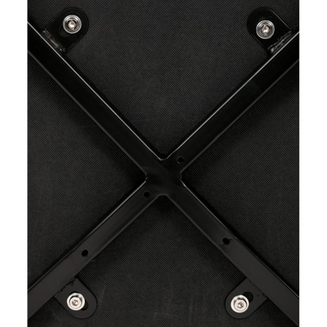 Jídelní židle DAEMON — kov, látka, černá / modrá