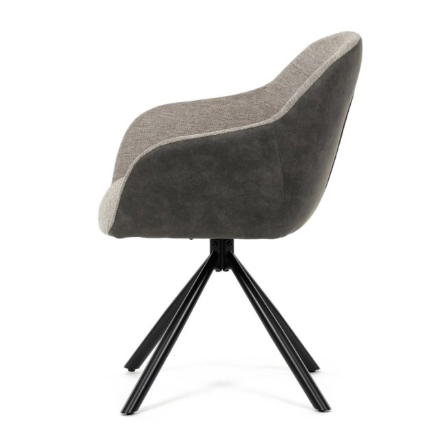 Jídelní otočné křeslo HILARY — kov, látka, šedá / více barev - Barevné varianty jídelního křesla HILARY: Šedá