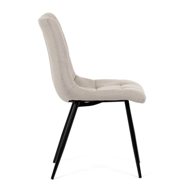 Jídelní židle DAEMON — kov, látka, černá / cappuccino