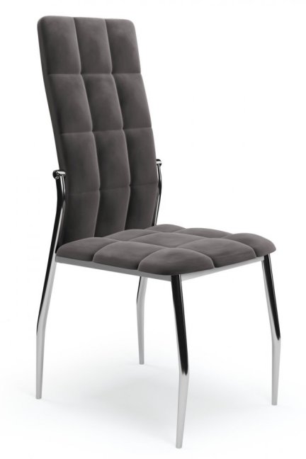 Jídelní židle JAMES — kov, látka, chrom / více barev - Barevné varianty židle JAMES: Šedá