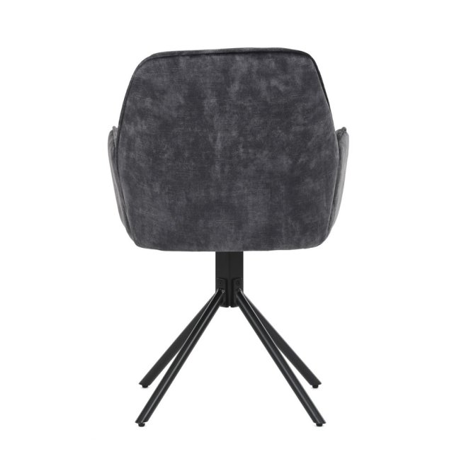 Jídelní křeslo ASTRID — kov, samet, černá