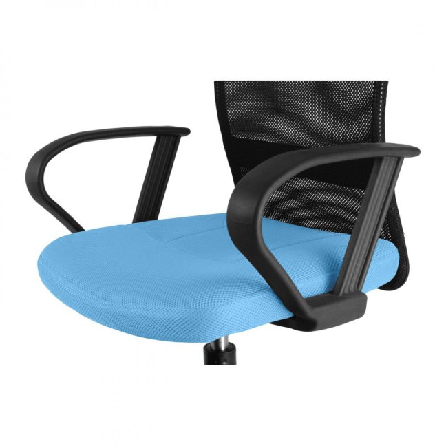 Dětská židle Neoseat MONKEY s podnoží — látka, černá / světle modrá