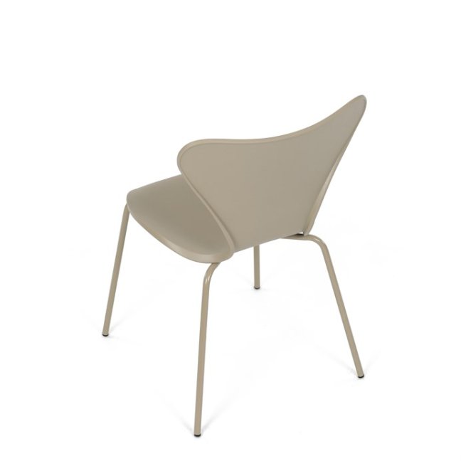 Jídelní židle VERN — kov, plast, cappuccino