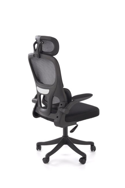 Kancelářská otočná židle SOREN — síť / látka, černá